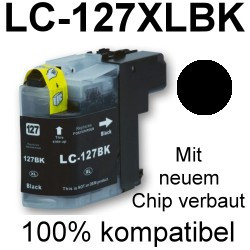 Drucker-Patrone kompatibel Brother (LC-127XLBK) Black DCP-J 4110DW/4110W, MFC-J 4310DW/4410DW/4510DW/4610DW/4710DW